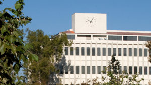 UCI Aldrich Hall clock