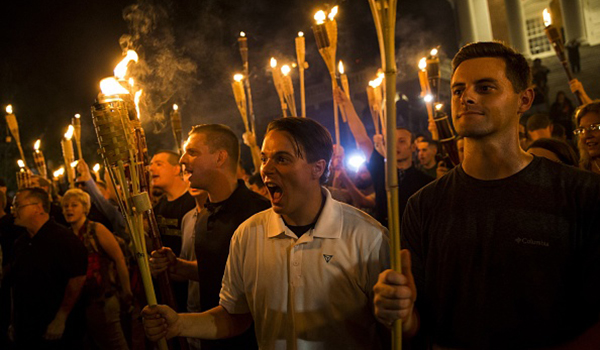 men with torches