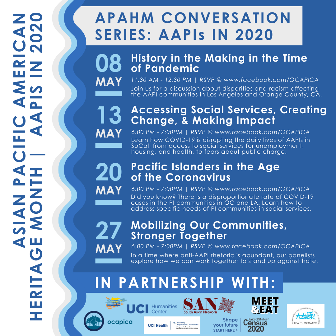 APAHM Event Series Outline, UCI Office of Inclusive Excellence