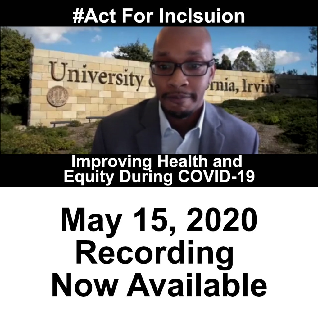 Improving Health and Equity during COVID 19 Recording Now Available