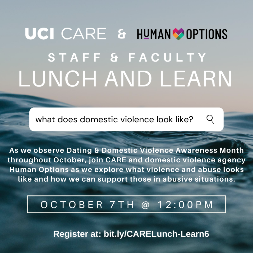 Staff and Faculty Lunch and Learn: What does domestic violence look like?