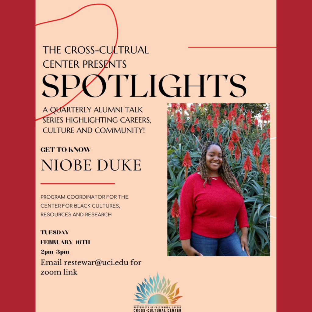 The Cross Cultural Center Presents Spotlights, Niobe Duke