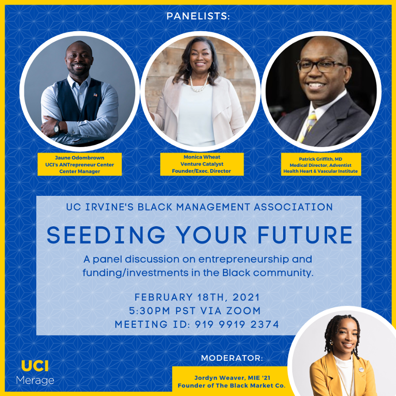 Seeding Your Future: A panel discussion on entrepreneurship and funding/investments in the Black community