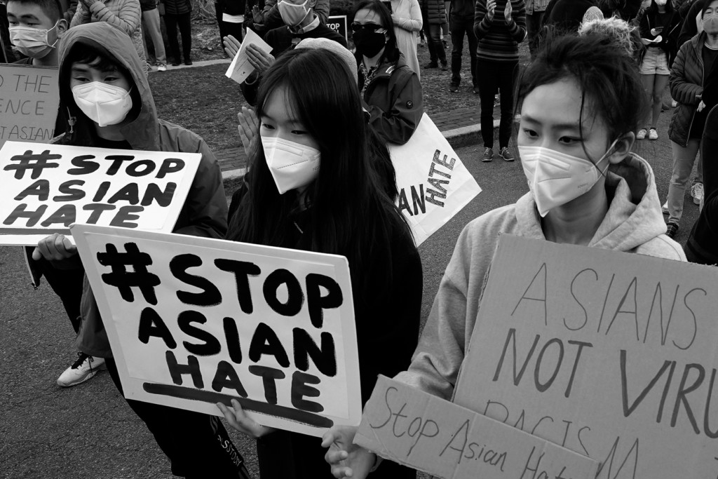Asian protesters