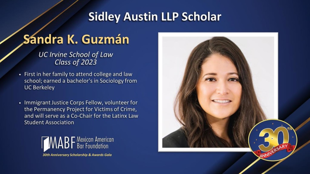 Sandra K. Guzman, Sidley Austin LLP Scholar