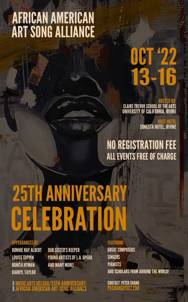 African American Art Song Alliance 25th Anniversary Conference October 13-16, 2022