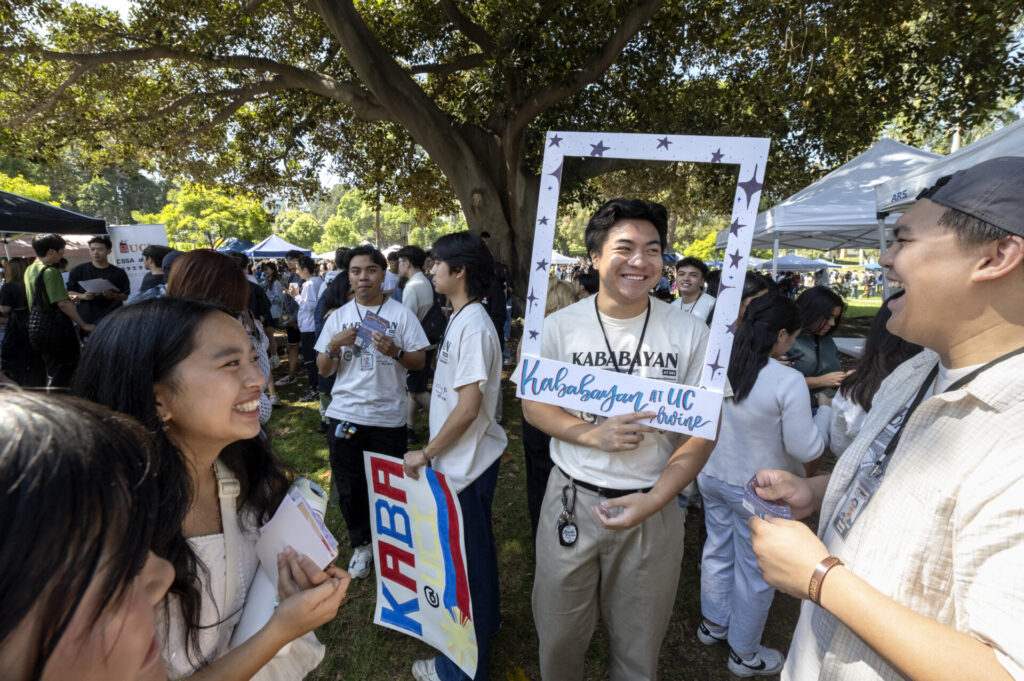 Kababayan booth at the Anteater Involvement Fair in Aldrich Park

photo: Steve Zylius/UCI