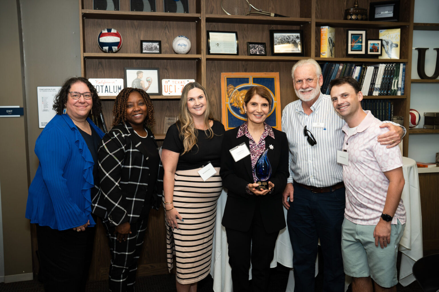 Mahtab Jafari posing with Carol Connor Equity Advisor Impact Award