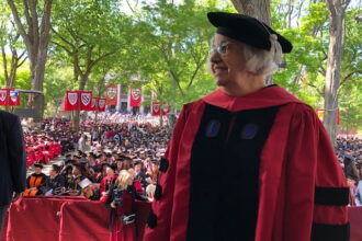Vicki Ruiz at Harvard graduation in doctoral gown