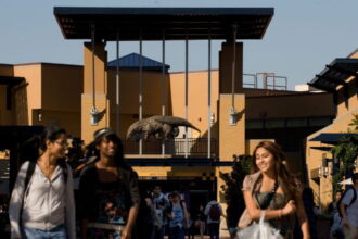 Students walking in front of UCI Student Center